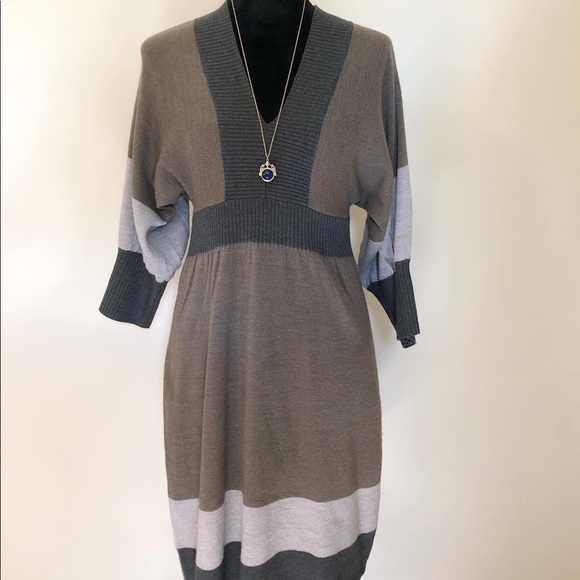 SOLD Connected Apparel Neutral Sweater Dress - Picture 1 of 5